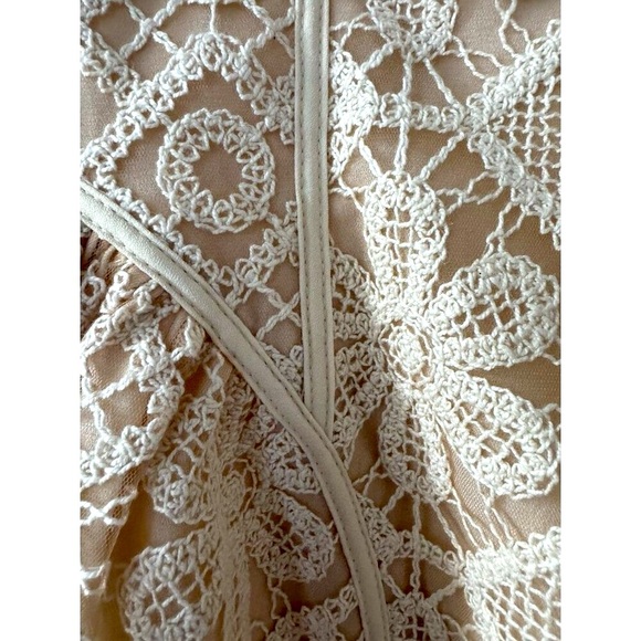 NWT Size 8 - Anthropologie Lace Basque-Waist Mini Dress in Beige (NWT US$ 268) - Picture 15 of 16